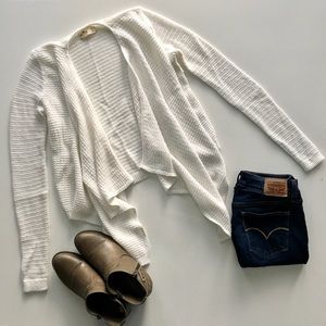 Hollister White Knit Cardigan